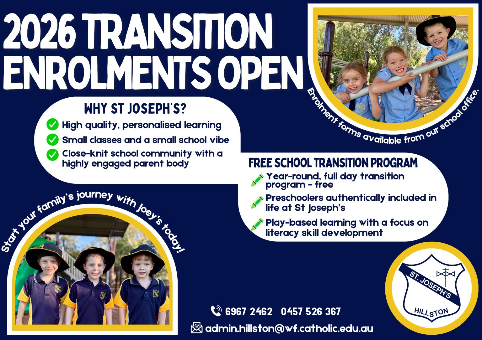 Jump into Joey's - Our school transition program - St Joseph's Parish ...